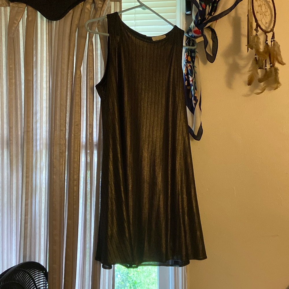 Metallic gray dress